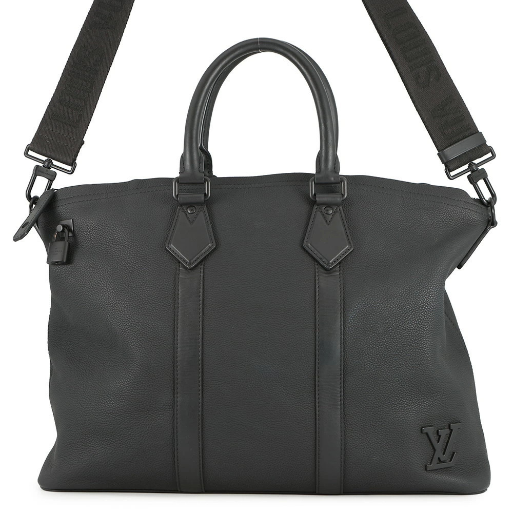 Louis Vuitton Tote Bag Taurillon Leather LV Aerogram Lockit Shoulder Black
